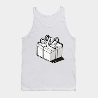 Elegant Monochrome Gift Box Illustration No. 620 Tank Top